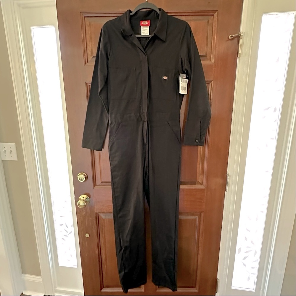 Dickies Women's Long Sleeve Cotton Twill Coverall / Jumpsuit, Black
